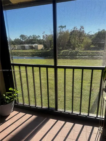 a view of balcony with mountain view
