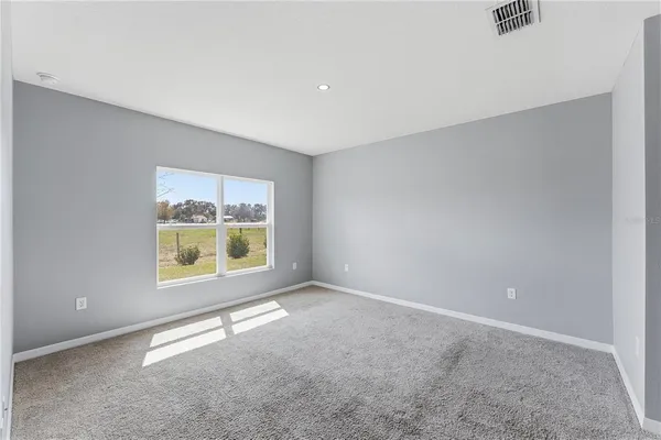 an empty room with a window