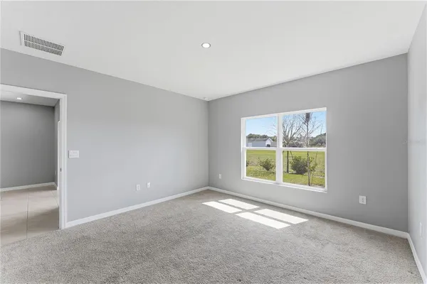 an empty room with a window