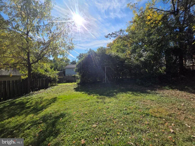a view of backyard with green space