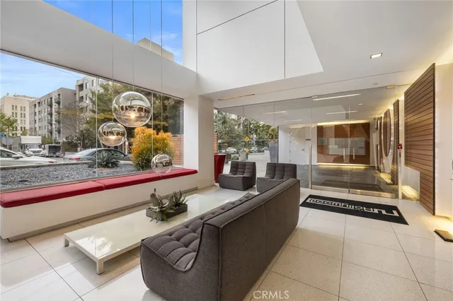 a front view of a building with street view