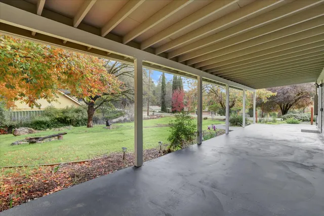 a view of outdoor space with garden