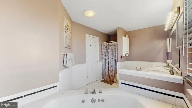 a view of a swimming pool with lounge chair