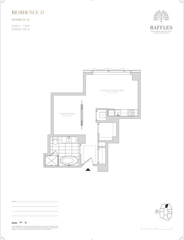 40 Trinity Place, Unit U25D Boston, MA 02116 - Photo 12 of 12 a picture of a floor plan
