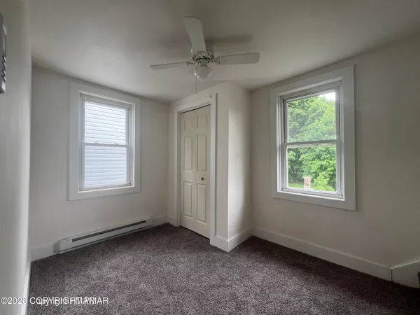 an empty room with a window