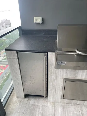 a close view of washer and dryer