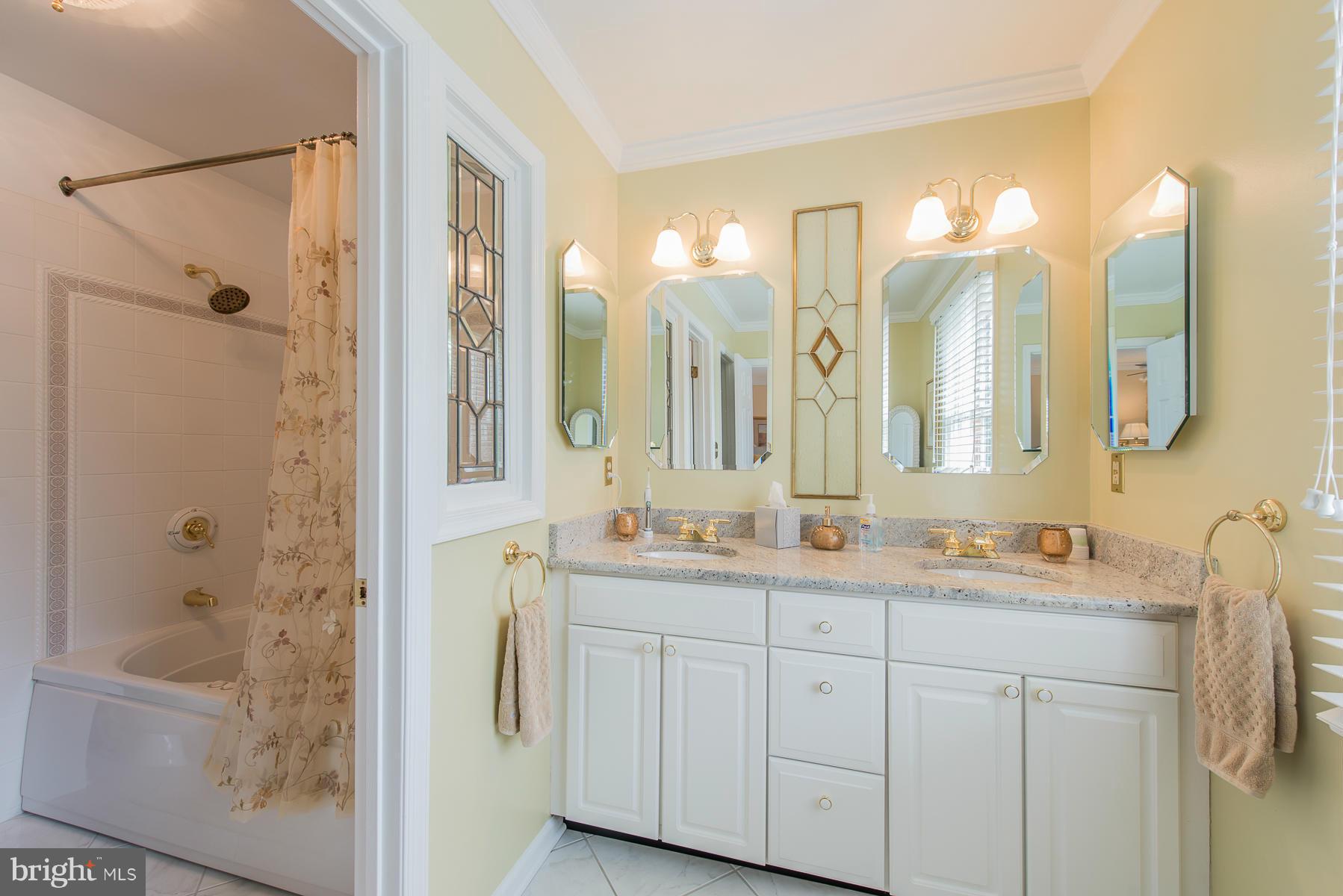 3677 Meadowvale Road Ellicott City, MD 21042 - Photo 17 of 30 a bathroom with a double vanity sink mirror and double