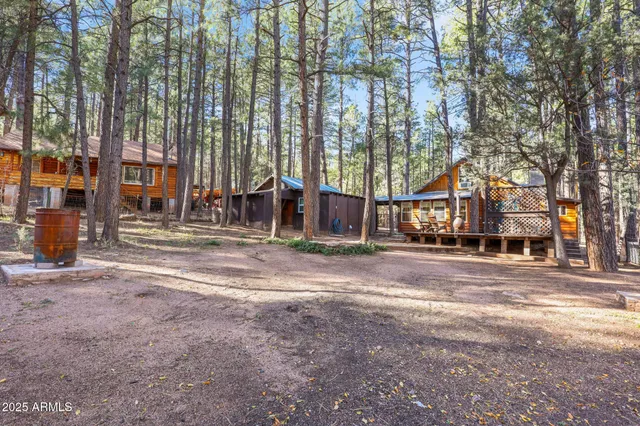a view of a building with a street
