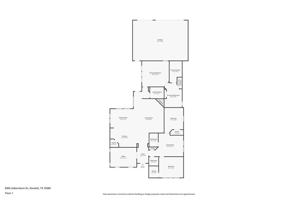 8905 Habersham Drive Rowlett, TX 75089 - Photo 31 of 31 View of floor plan / room layout