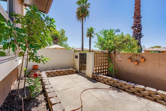 a backyard of a house