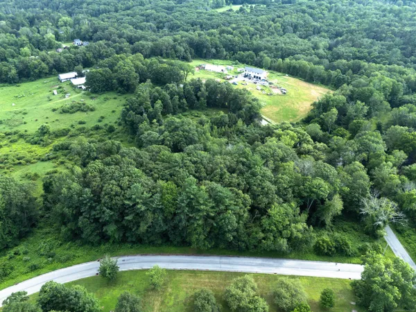 a view of a yard with a house