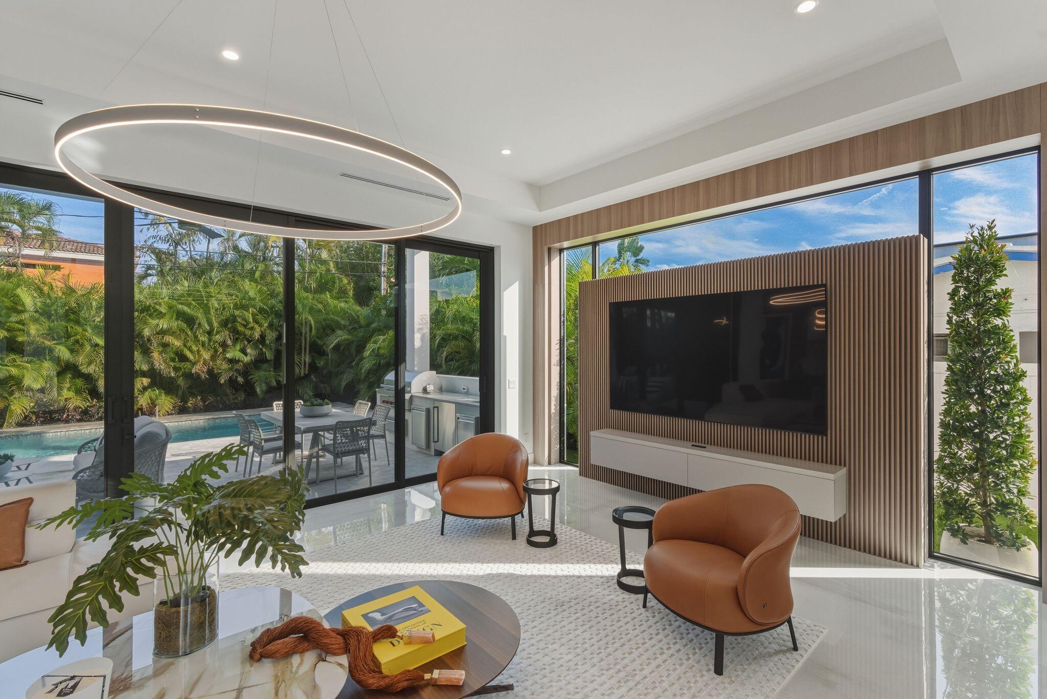 1050 Northeast 3rd Avenue Boca Raton, FL 33432 - Photo 47 of 63 a living room with furniture and a floor to ceiling window
