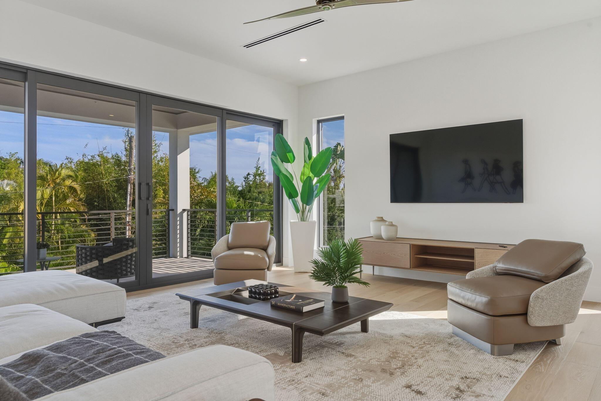 1050 Northeast 3rd Avenue Boca Raton, FL 33432 - Photo 51 of 63 a living room with furniture and a flat screen tv