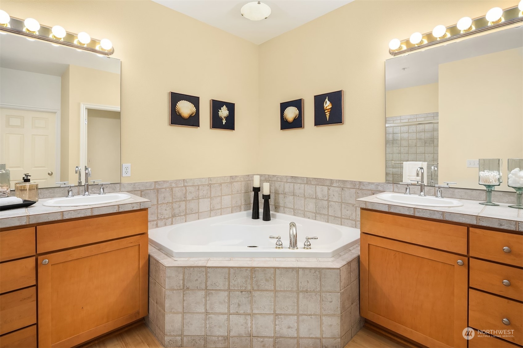 17432 Bothell Way Northeast, Unit B206 Bothell, WA 98011 - Photo 18 of 28 a bathroom with a sink and a mirror