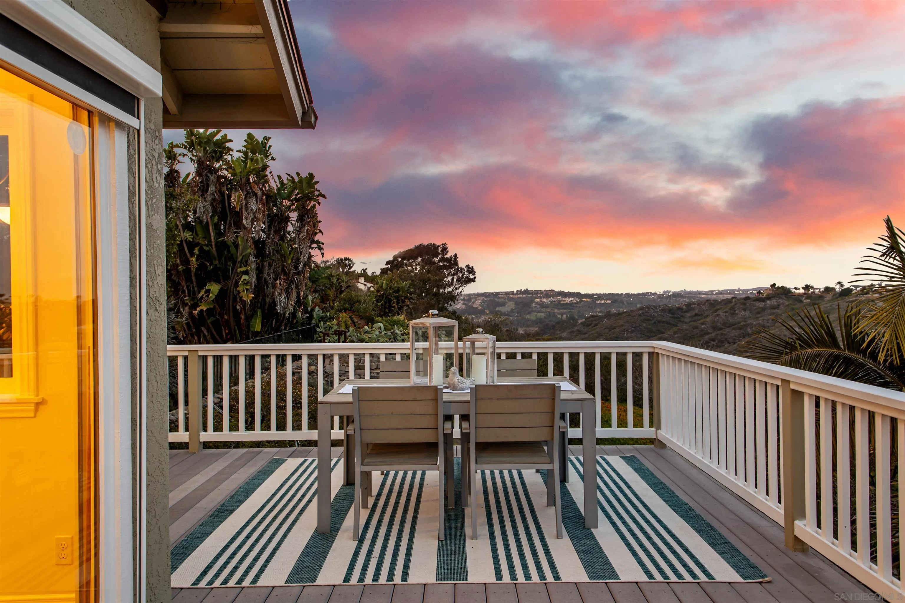 1449 Rainbow Ridge Lane Encinitas, CA 92024 - Photo 42 of 58 a view of balcony with wooden floor and fence