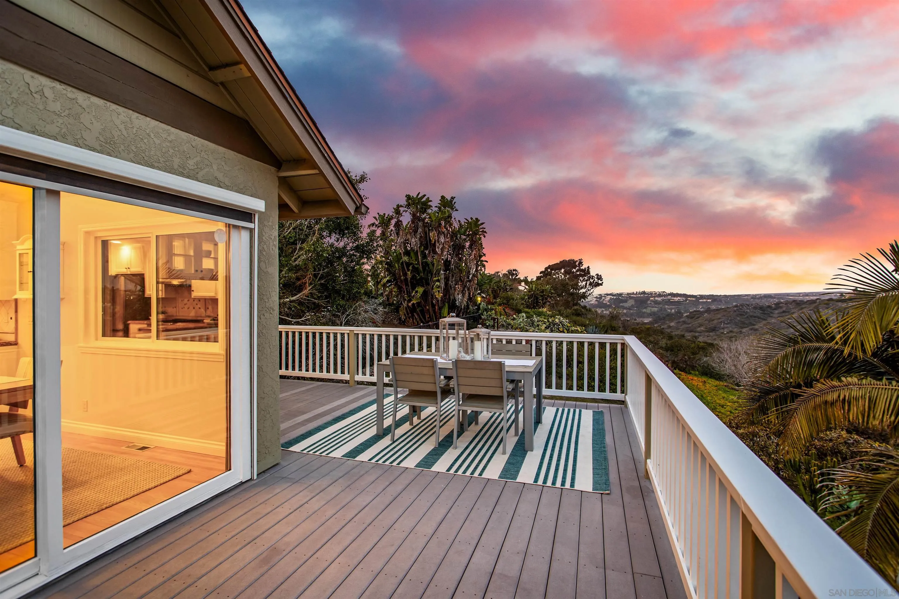 1449 Rainbow Ridge Lane Encinitas, CA 92024 - Photo 43 of 58 a view of balcony with wooden floor and fence