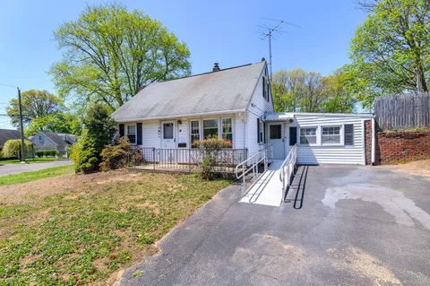 a view of a house with a patio