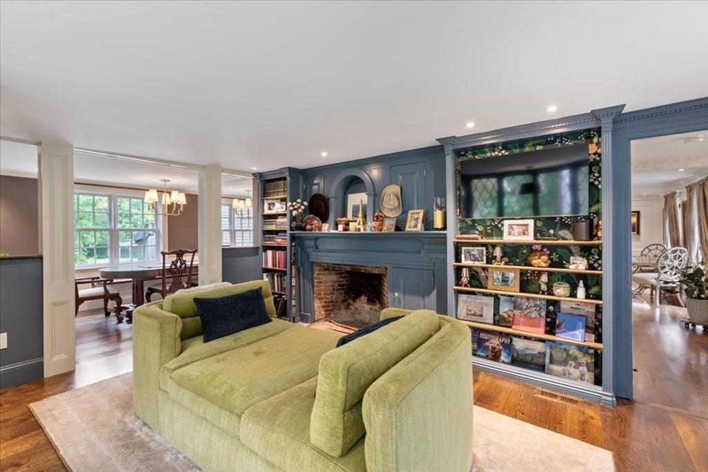 77 Main Street Boxford, MA 01921 - Photo 5 of 32 a living room with furniture and a fireplace