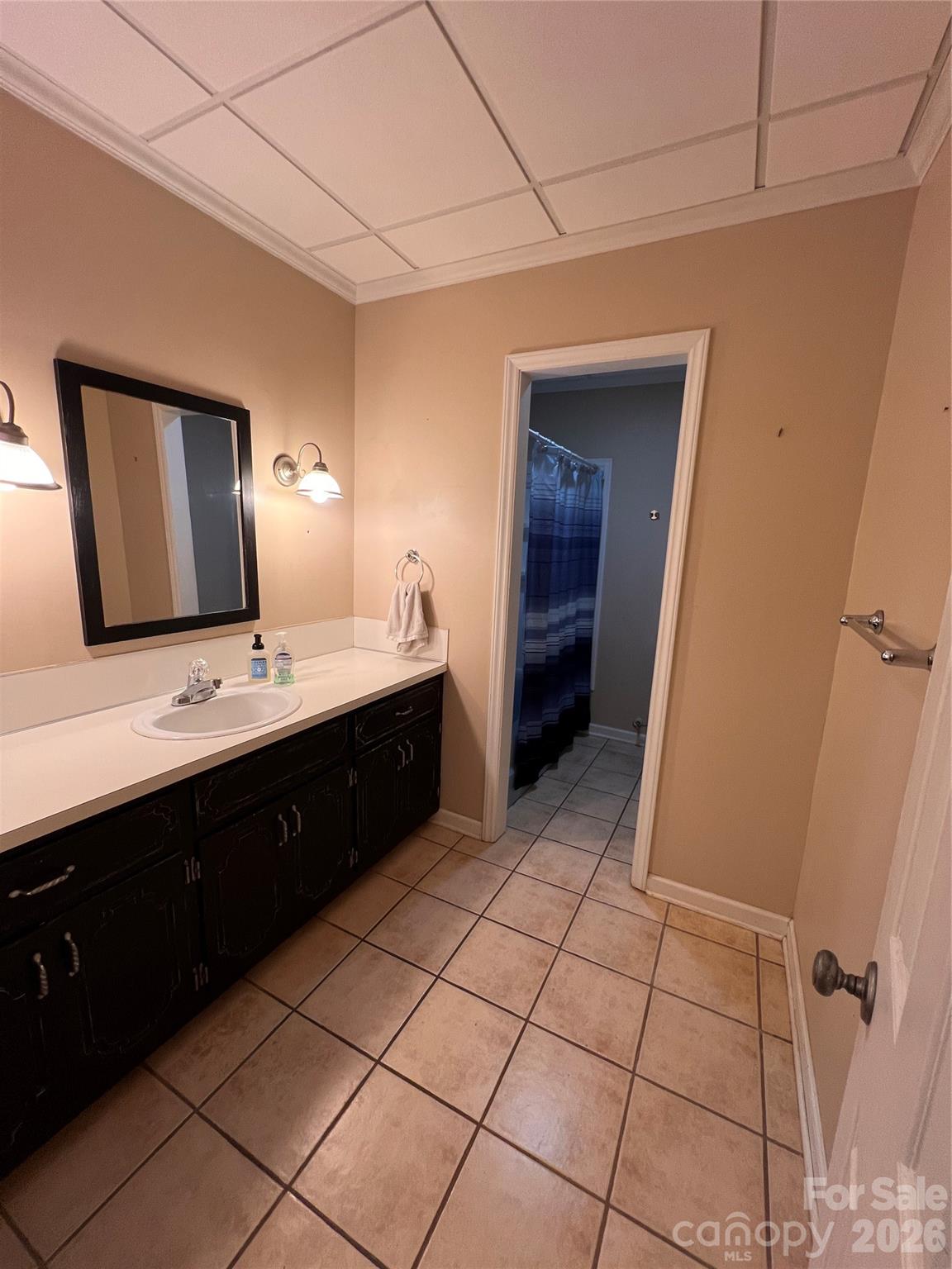 1426 Alf Hoover Road Vale, NC 28168 - Photo 23 of 35 a spacious bathroom with a double vanity sink a mirror and a shower