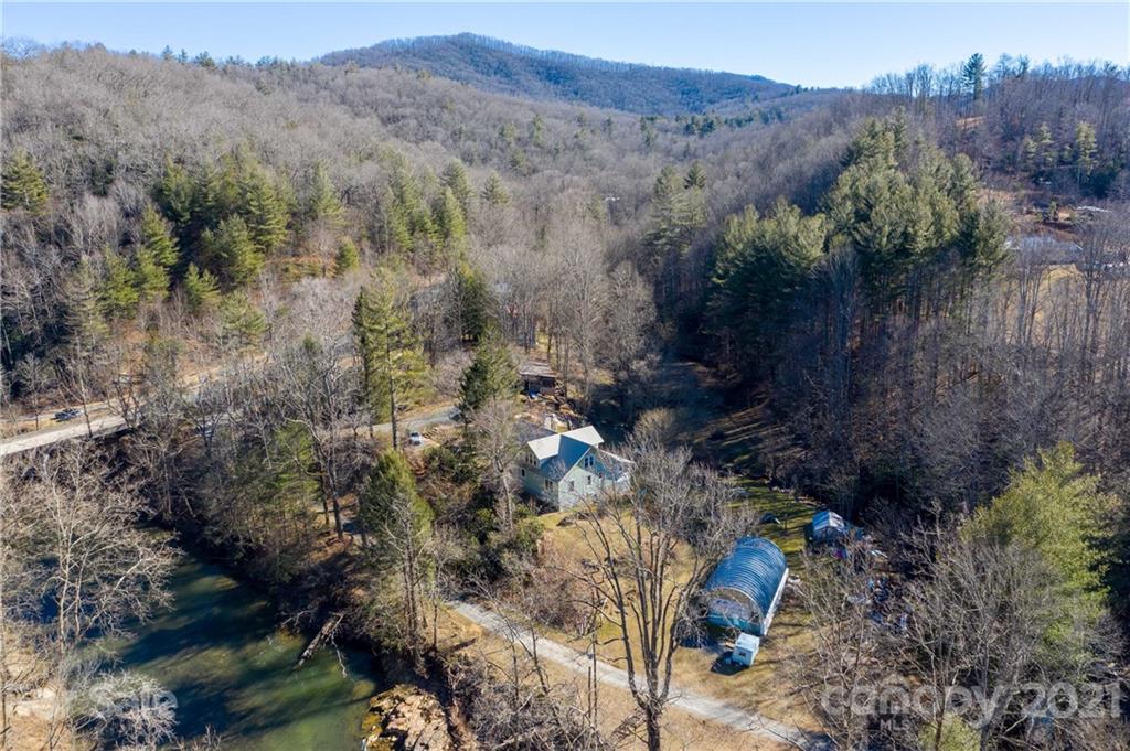 39 Baileys Peak Road Spruce Pine, NC 28777 - Photo 44 of 47 a view of a forest with a mountain in the background