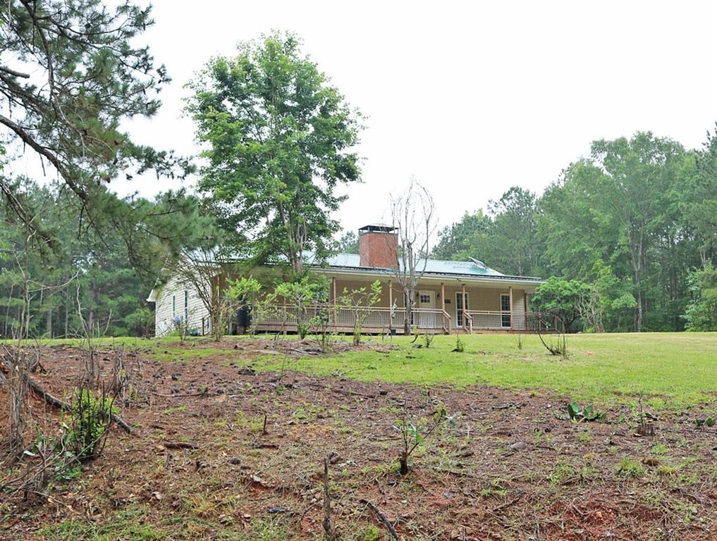 a view of a house with a yard and plants