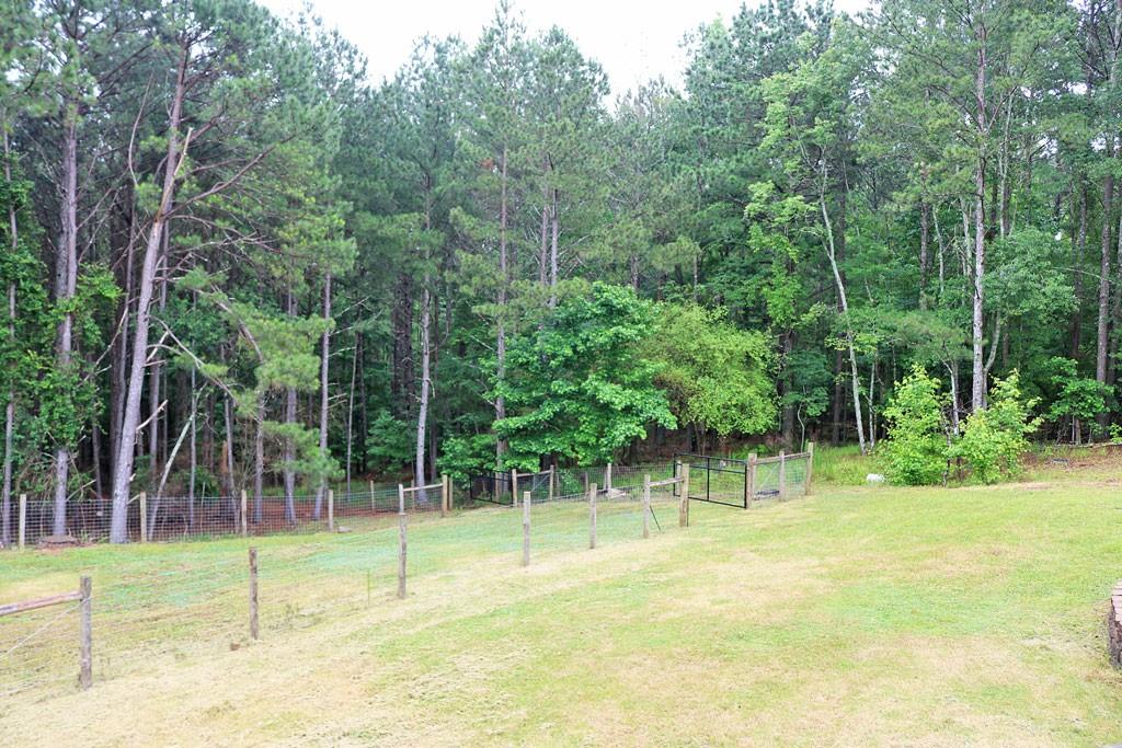 3129 Etchison Road Loganville, GA 30052 - Photo 43 of 58 a backyard of a house with swimming pool and trees