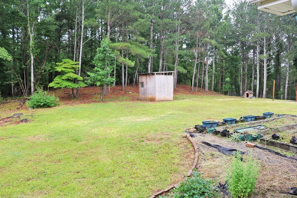 3129 Etchison Road Loganville, GA 30052 - Photo 49 of 58 a view of a wooden house with a yard and trees