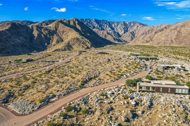a view of a garden with an empty room
