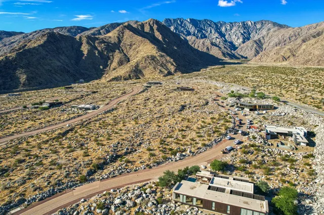 a view of a snow on the road