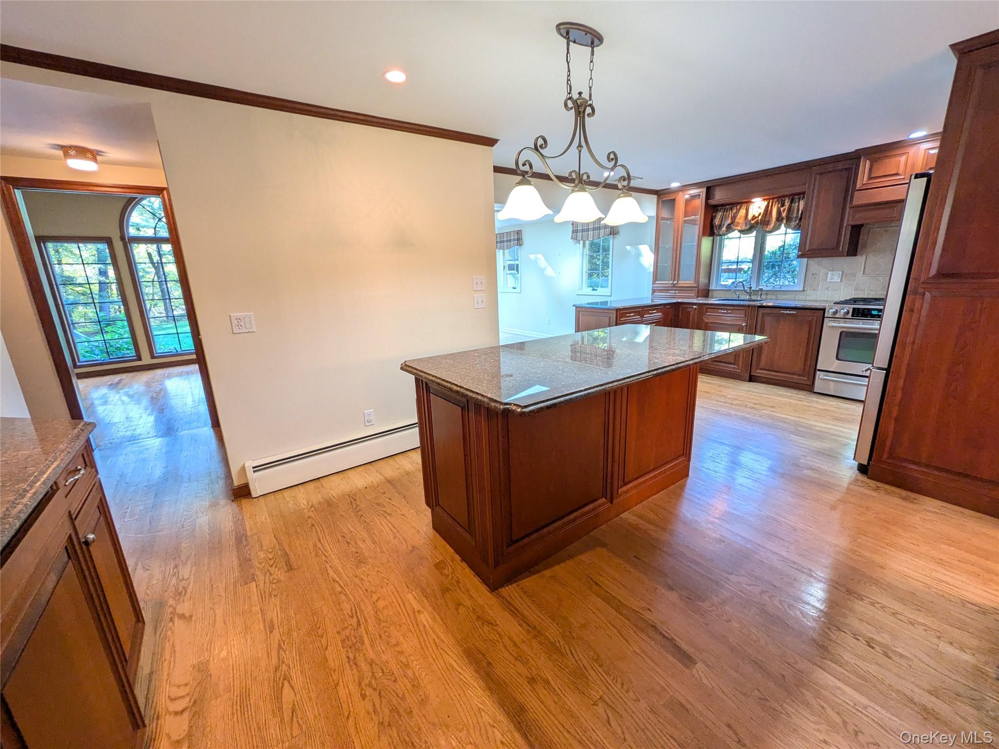 31 Mile Road Suffern, NY 10901 - Photo 11 of 32 a kitchen with stainless steel appliances granite countertop a sink a refrigerator and wooden floor
