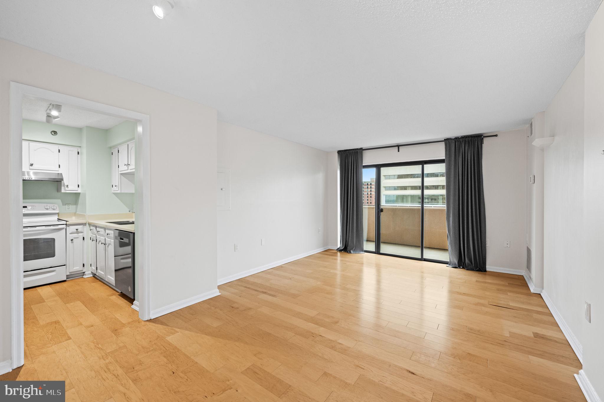 1301 North Courthouse Road, Unit 1505 Arlington, VA 22201 - Photo 6 of 26 Living Room with Private Balcony
