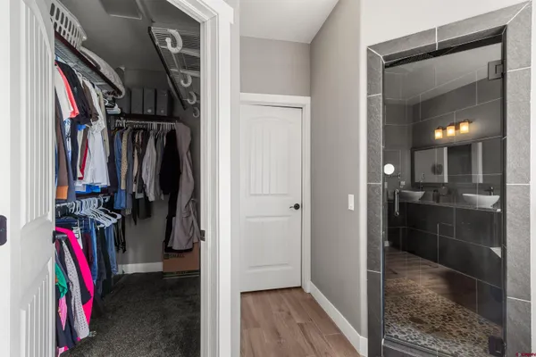 a view of a walk in closet