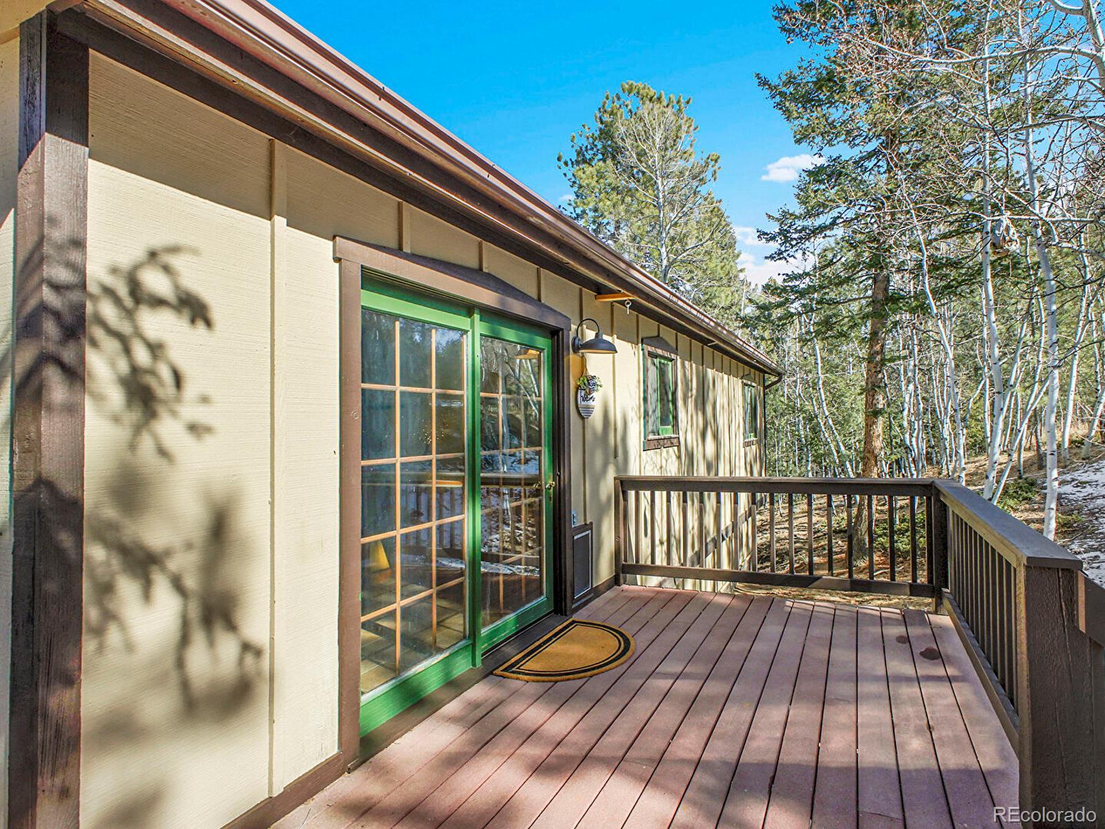 638 Impala Trail Bailey, CO 80421 - Photo 34 of 50 a view of a wooden deck
