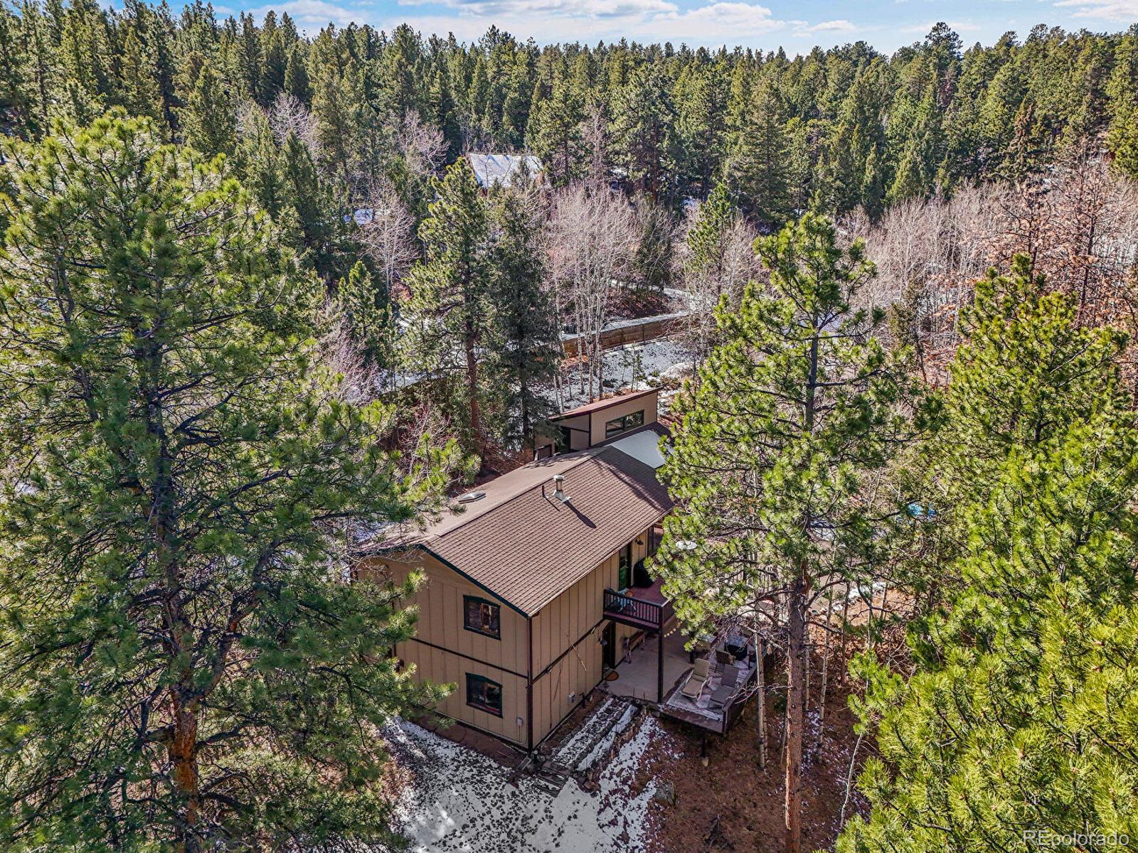 638 Impala Trail Bailey, CO 80421 - Photo 45 of 50 a house with trees in front of it