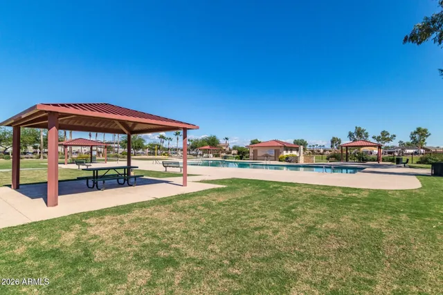 a view of an outdoor space and tennis court