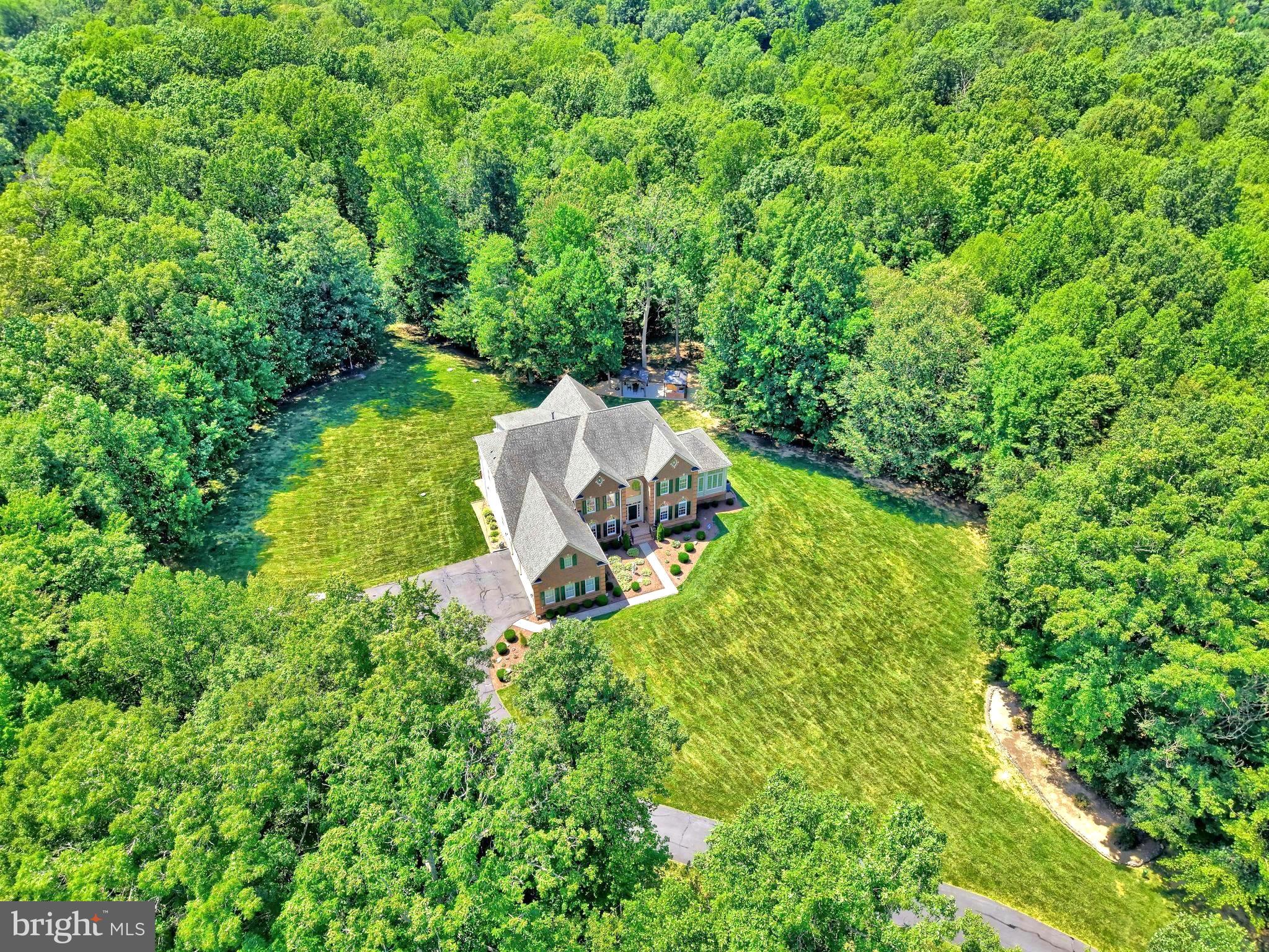 13650 Independence Ridge Nokesville, VA 20181 - Photo 83 of 98 Aerial View Highlighting Wooded Grounds & House