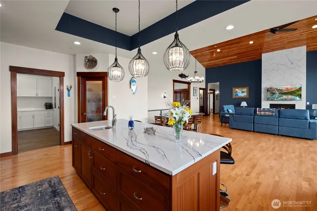 a bathroom with a sink double vanity and a mirror