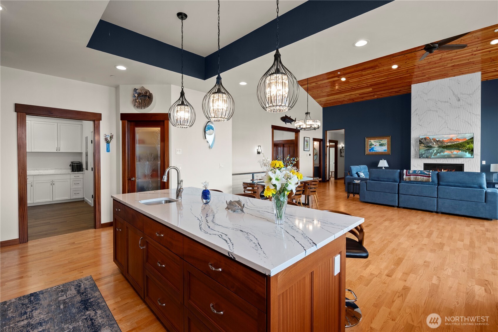3803 West 2nd Street Anacortes, WA 98221 - Photo 16 of 40 a kitchen with a counter space center island and furniture