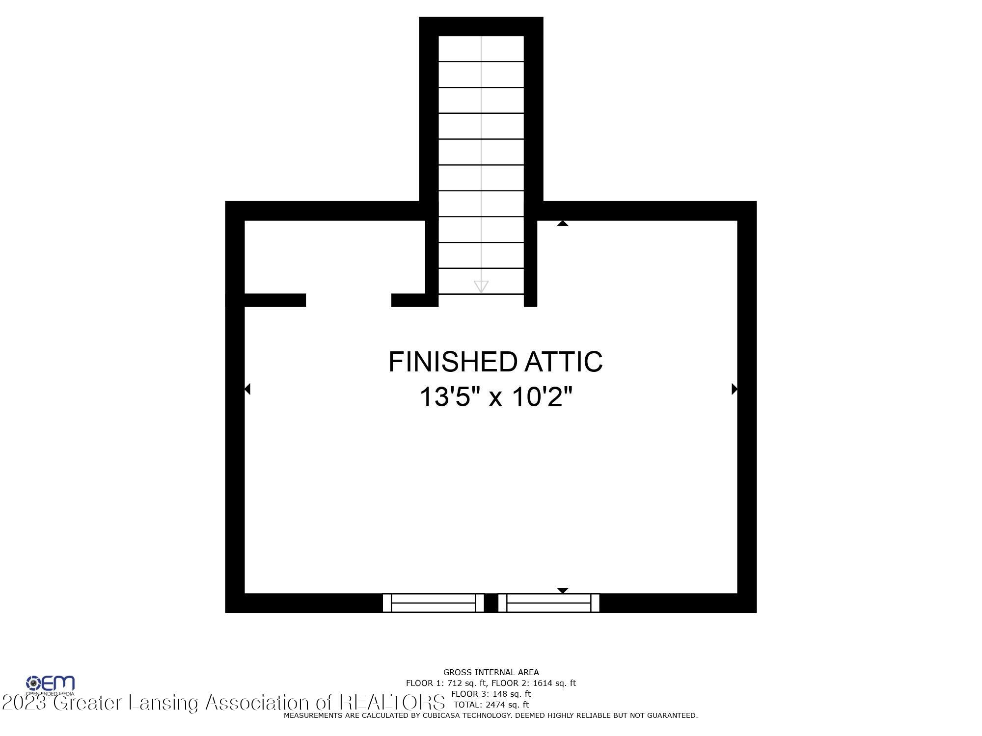 5766 South Ainger Road Olivet, MI 49076 - Photo 48 of 49 2nd Level Floor Plan