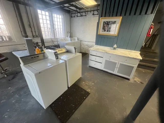 a room with storage and utility