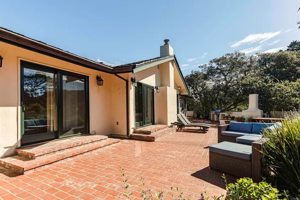 a view of a house with patio