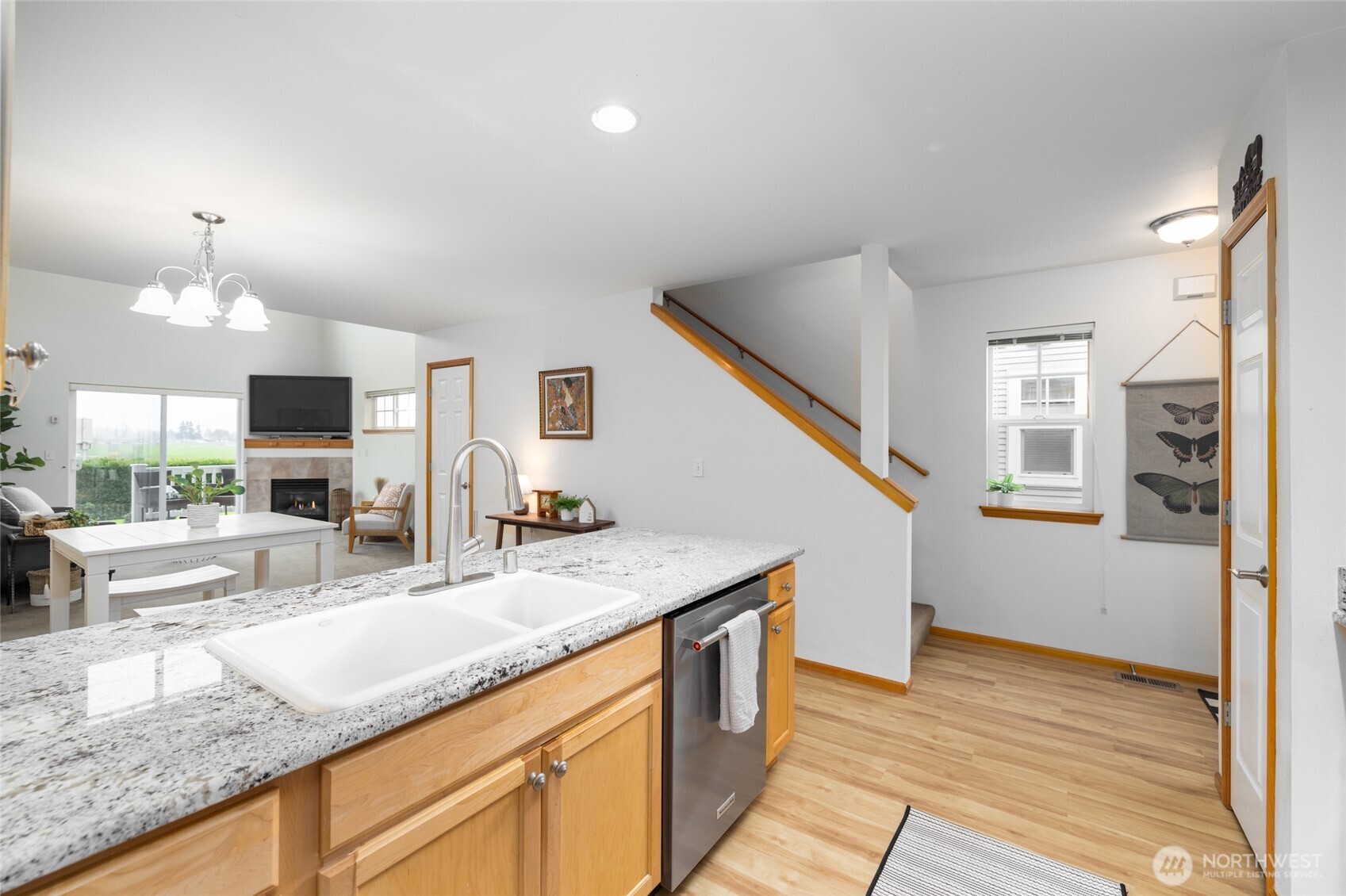1182 Decatur Circle, Unit 7A Burlington, WA 98233 - Photo 8 of 36 a kitchen with granite countertop a sink a counter top space and cabinets
