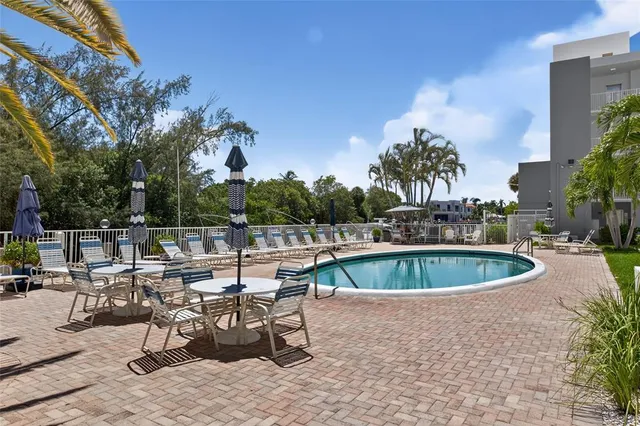 a view of a lake with a outdoor space