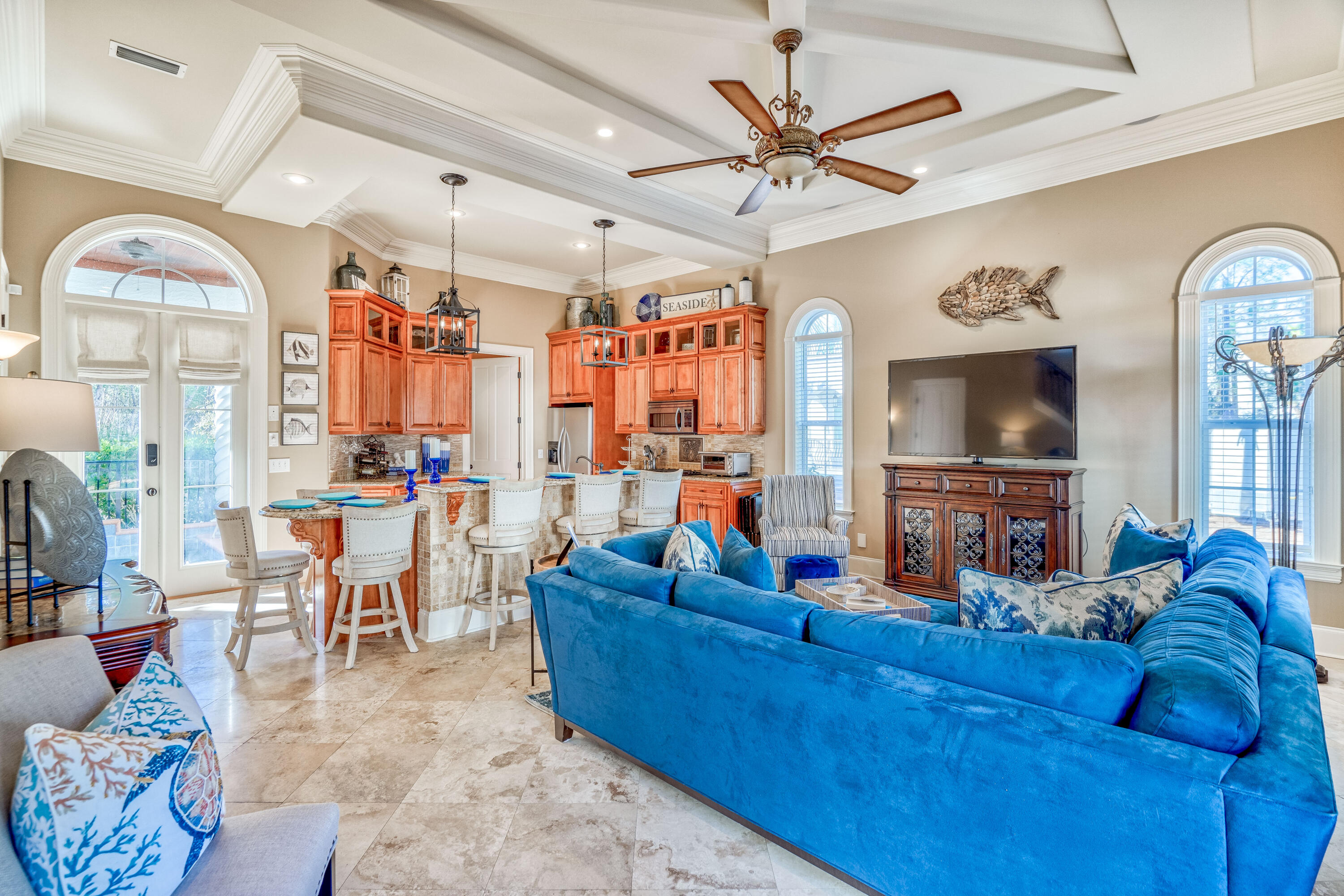 89 Palmeira Way Santa Rosa Beach, FL 32459 - Photo 14 of 64 a living room with furniture kitchen view and a large window