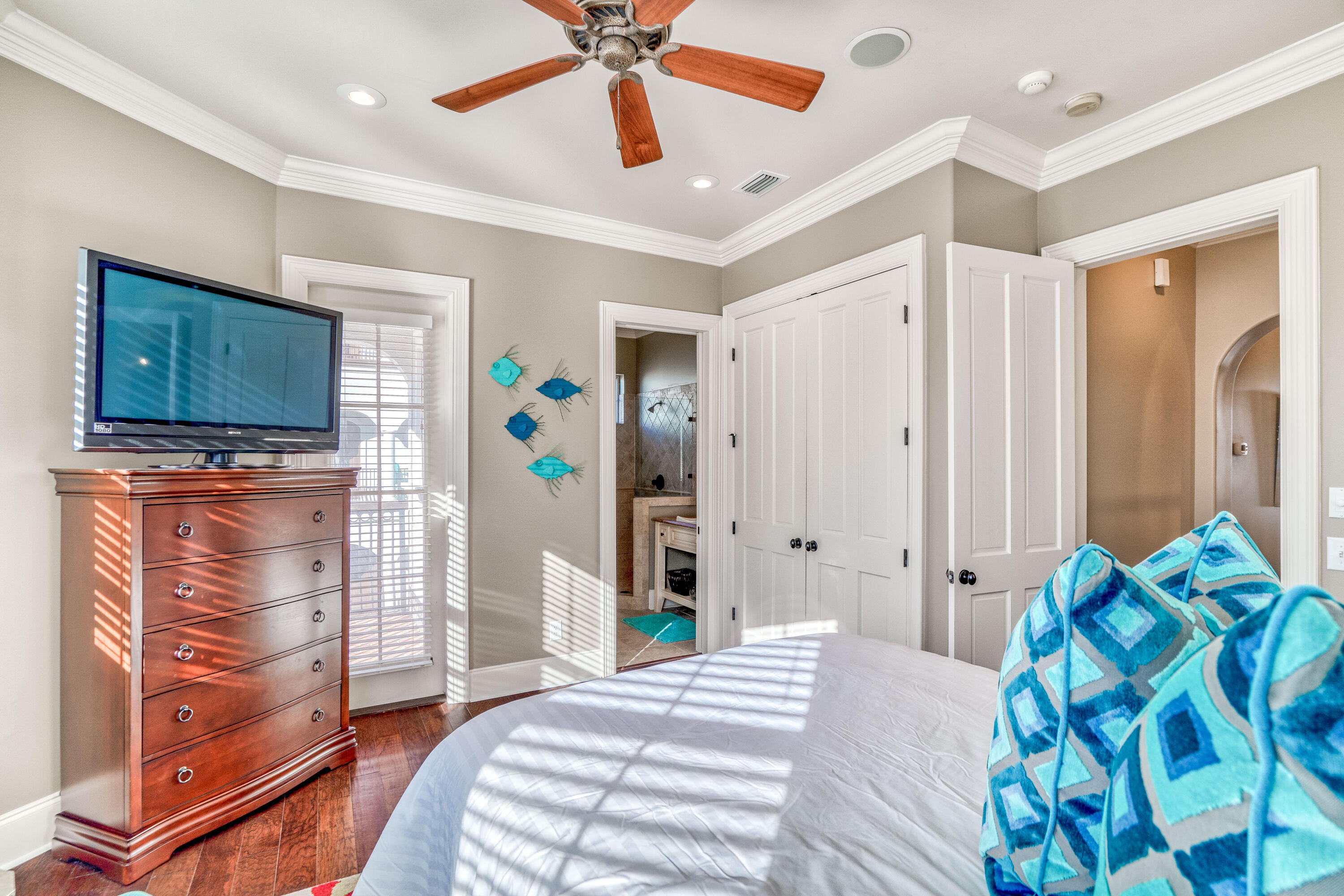 89 Palmeira Way Santa Rosa Beach, FL 32459 - Photo 30 of 64 a bedroom with a bed and a television