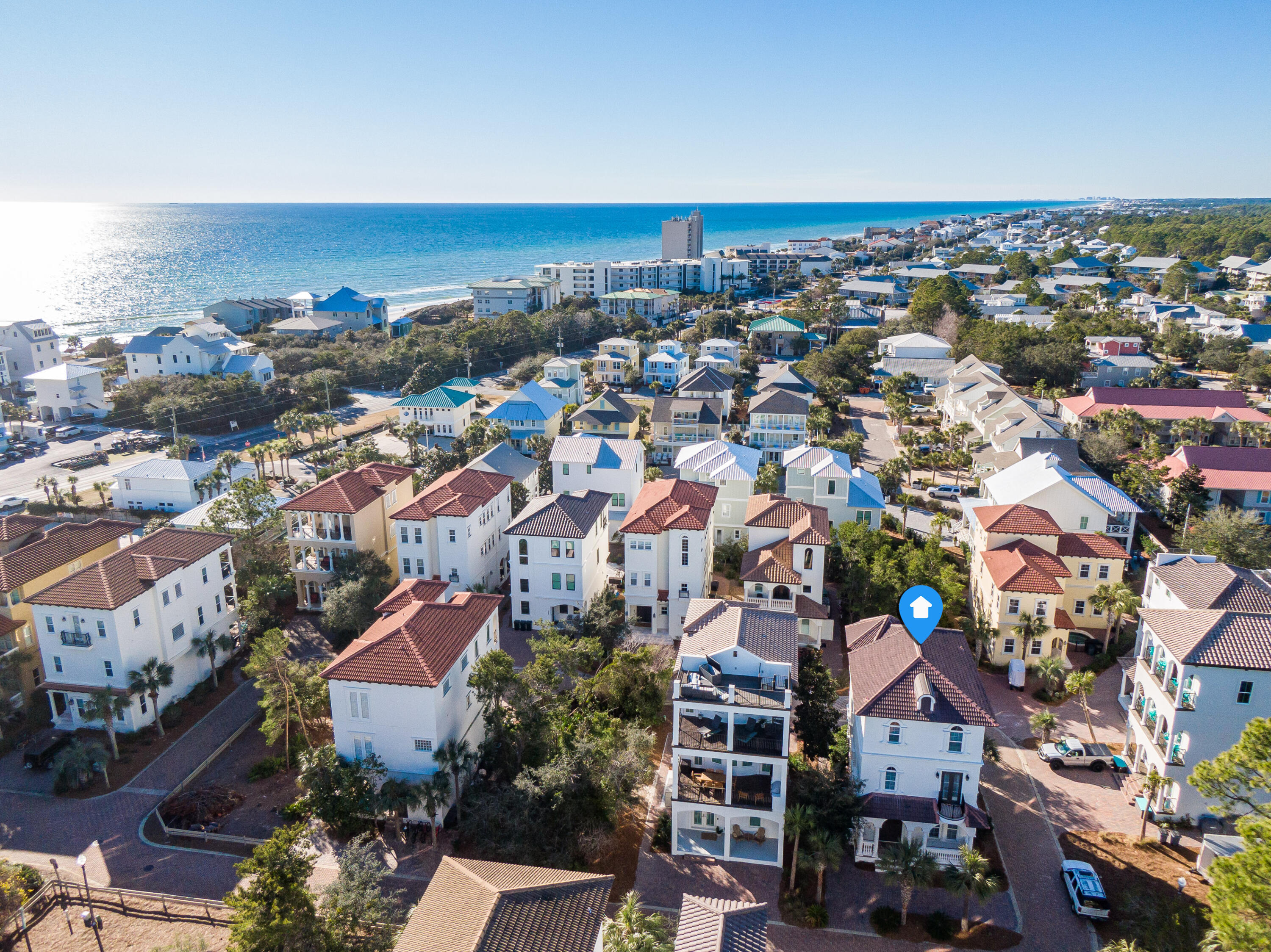 89 Palmeira Way Santa Rosa Beach, FL 32459 - Photo 52 of 64 an aerial view of a city with lots of residential buildings