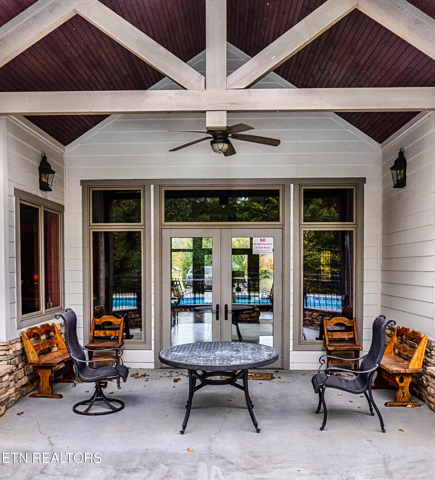 229 Bishops Cap Circle, Unit 101 Townsend, TN 37882 - Photo 45 of 47 a backyard of a house with seating space