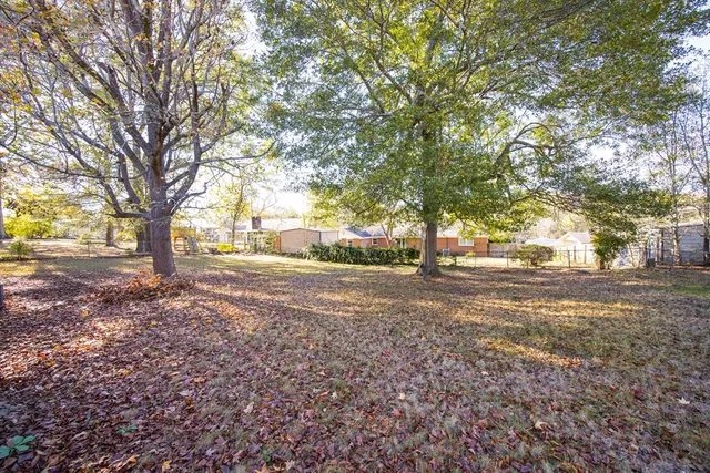 a view of yard with trees