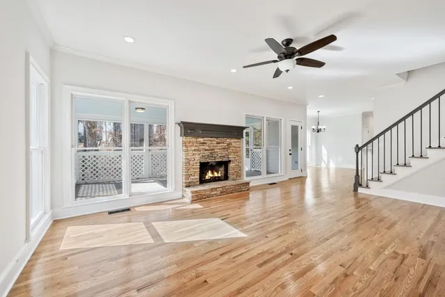 a view of room with window and cabinet