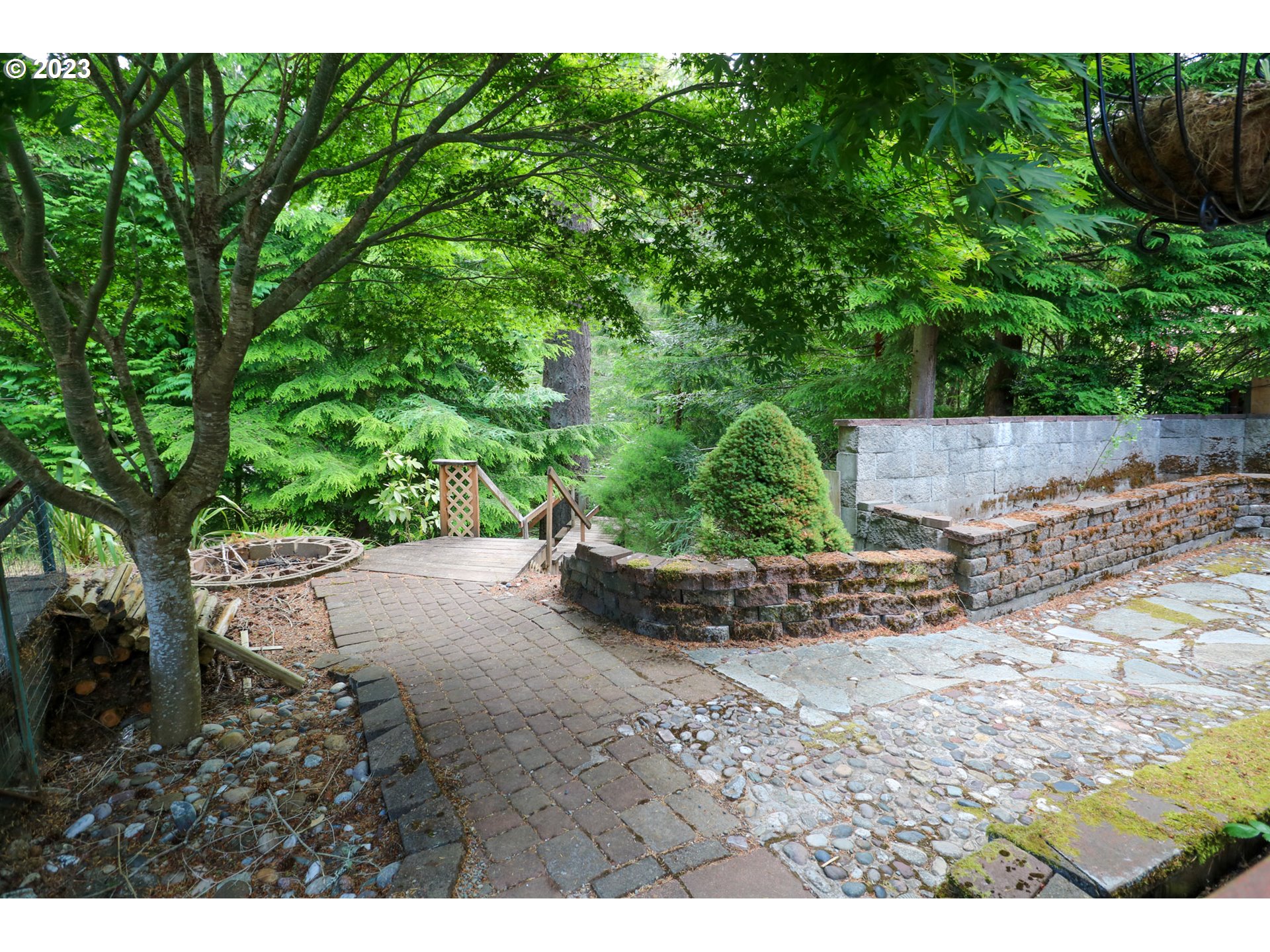 2075 Timberline Drive Coos Bay, OR 97420 - Photo 16 of 39 a view of a backyard with plants and large trees